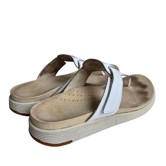 Dansko Cece Sandals Size EU41 US 10.5-11 White Leather Thong Sandal Flipflops - Picture 7 of 13